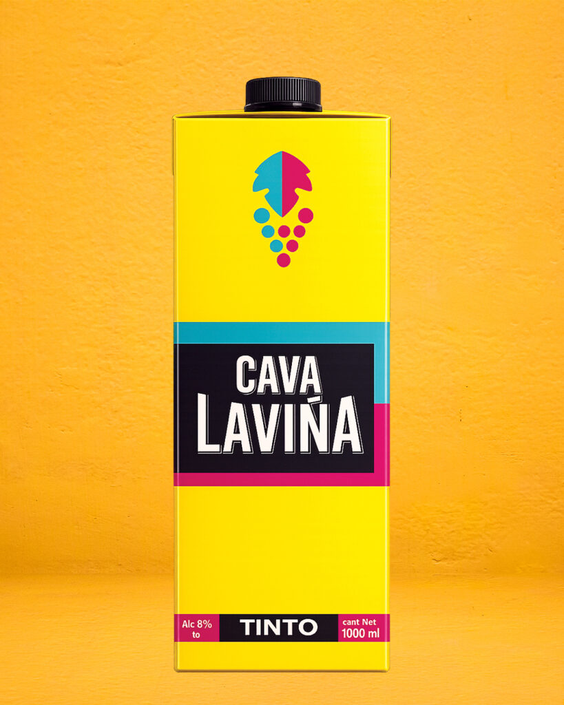 cava laviña tinto cartón